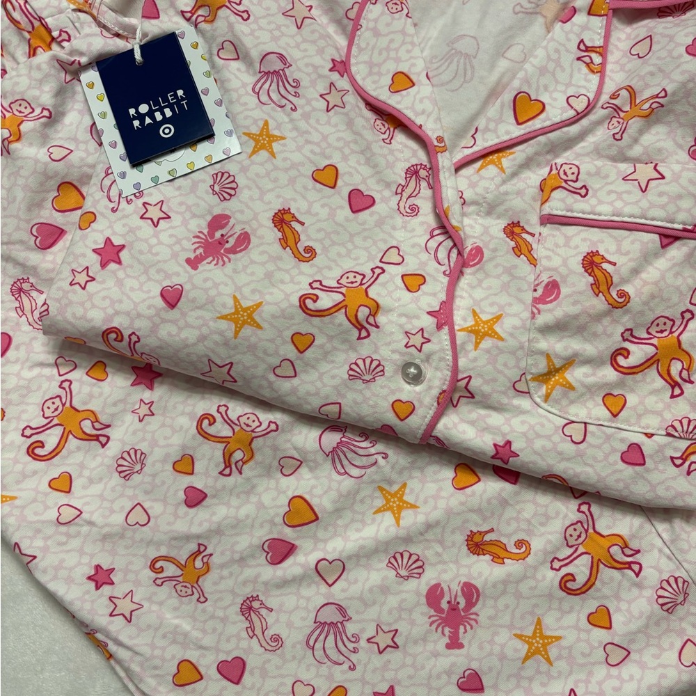 💗🐰Roller Rabbit x Target Sea Life pajama set NWT size XS - Picture 3 of 3